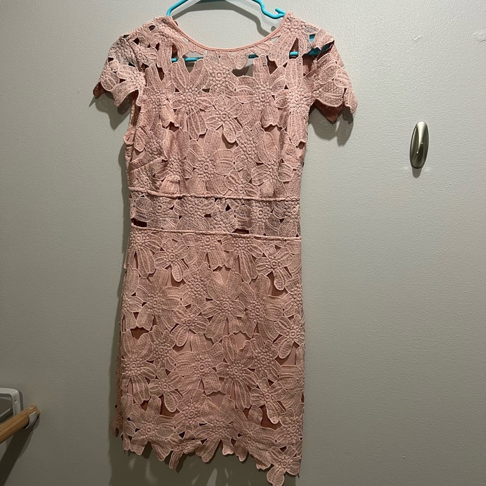 Romeo & Juliet Couture Blush Lace dress